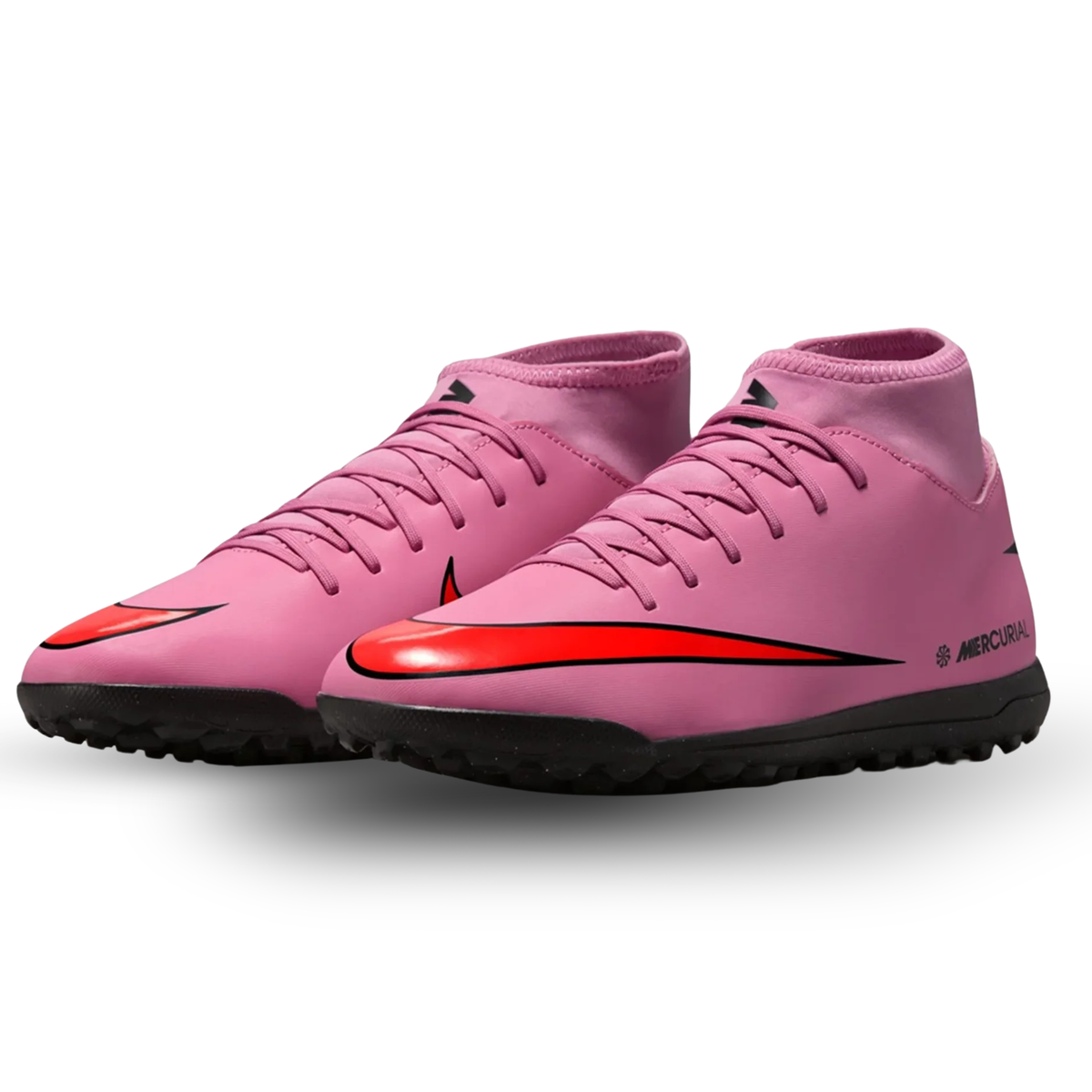 Nike Youth Jr. Superfly 10 Club Turf Soccer Shoes (Magic Flamingo/Black)