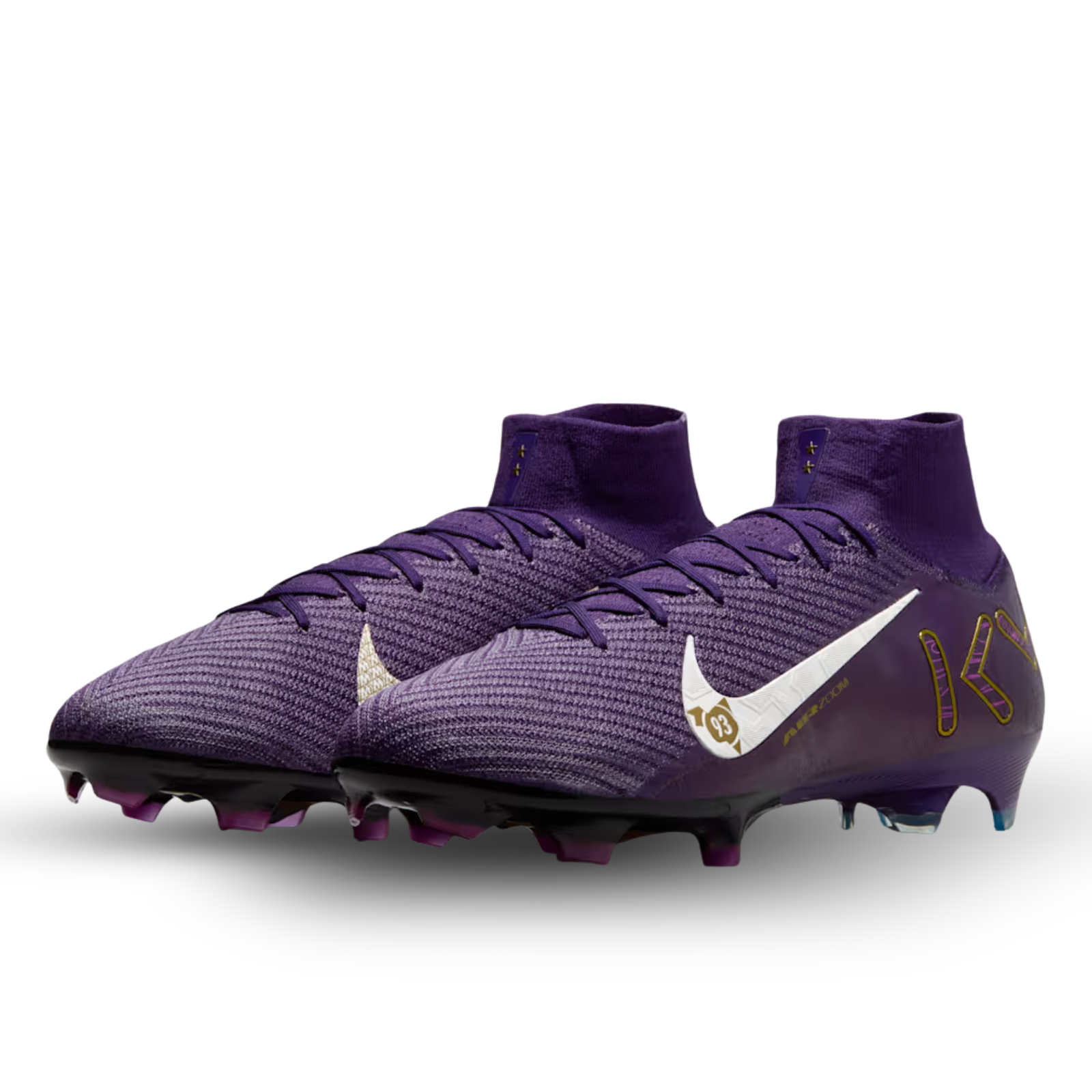 Nike Zoom Superfly 10 Elite Kylian Mbappe KM FG Soccer Cleats (Grand Purple/Pale Ivory)