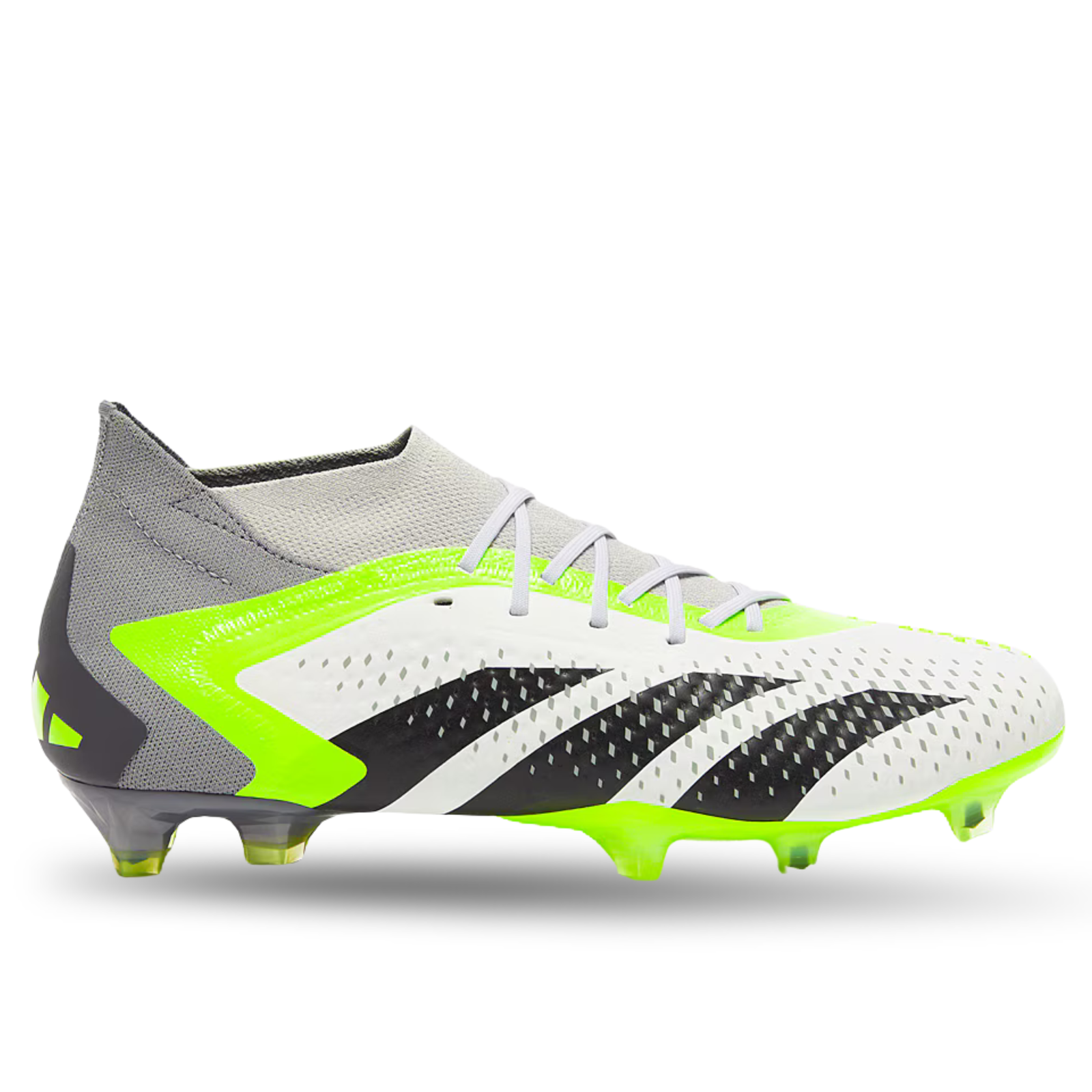 adidas Predator Accuracy.1 Firm Ground Soccer Cleats (White/Core Black/Lucid Lemon)