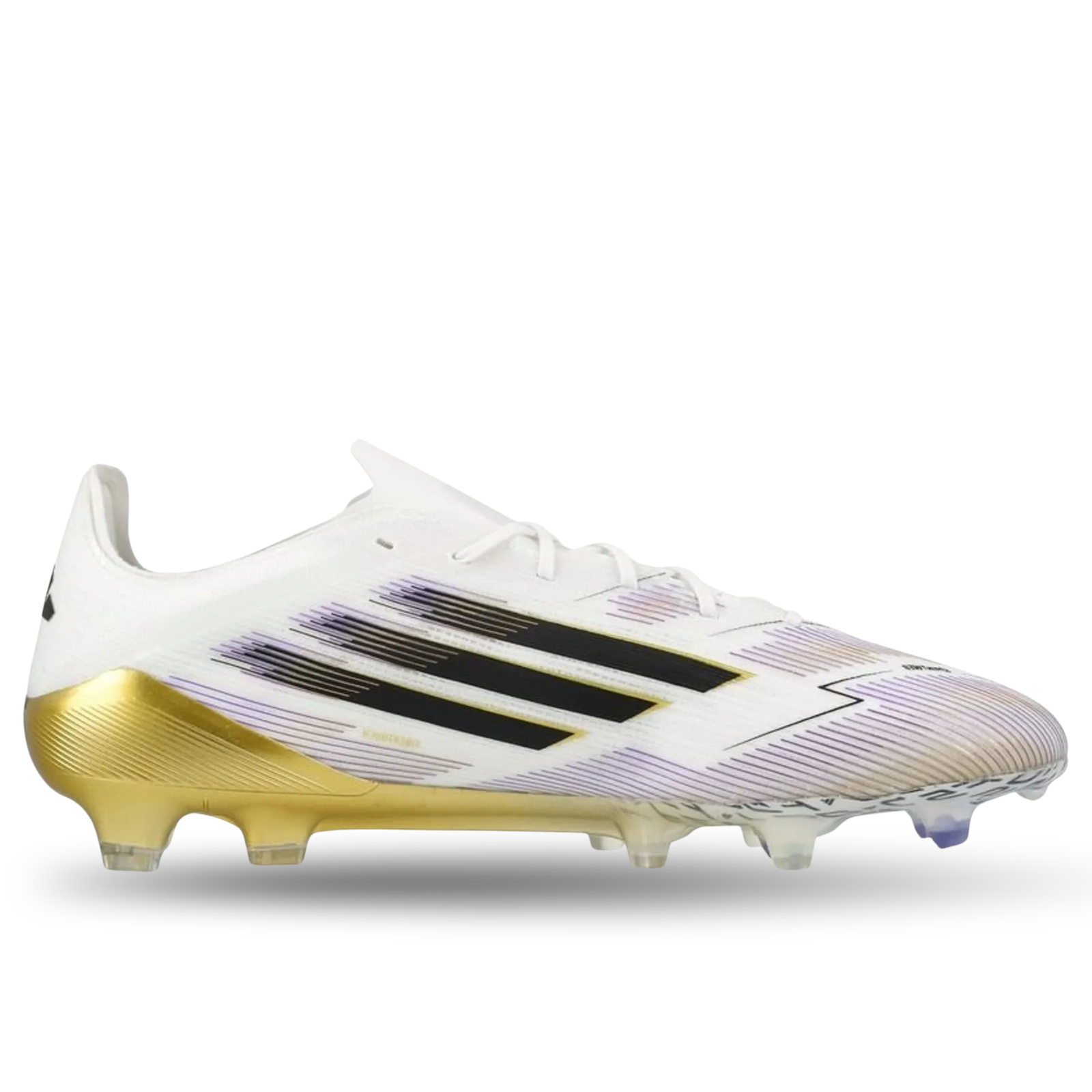 adidas F50 Elite Firm Ground Soccer Cleats (White/Black/Gold Metallic)