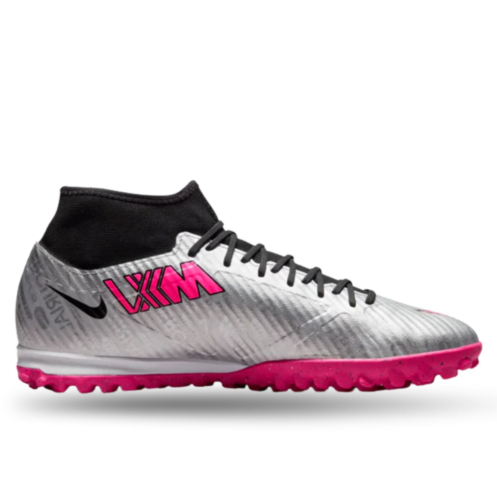 Nike Zoom Superfly 9 Academy XXV Turf Soccer Shoes (Metallic Silver/Hyper Pink)