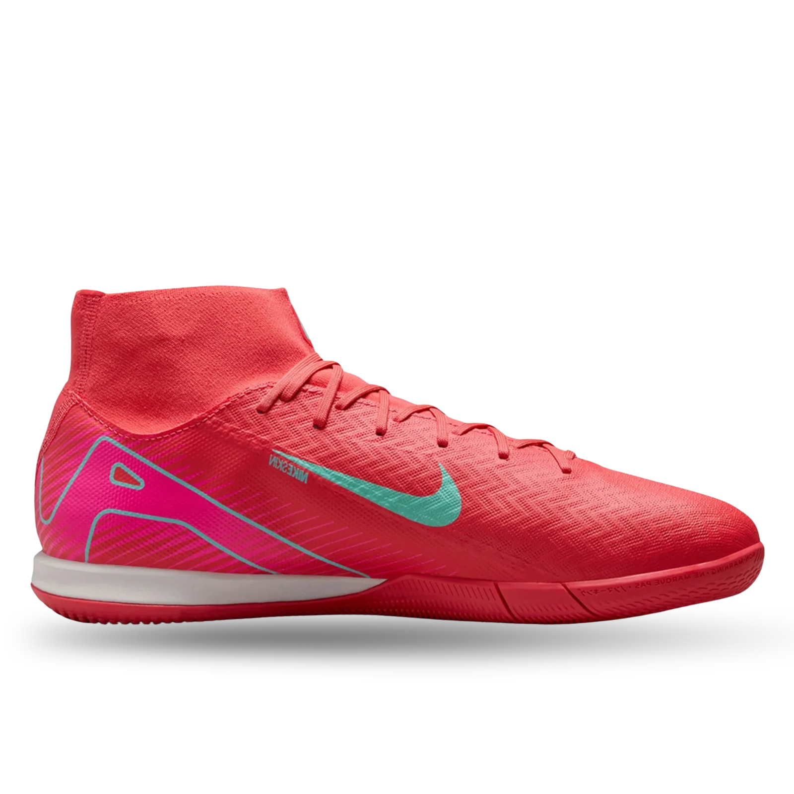 Nike Zoom Superfly 10 Academy Indoor Soccer Shoes (Ember Glow/Aurora Green)