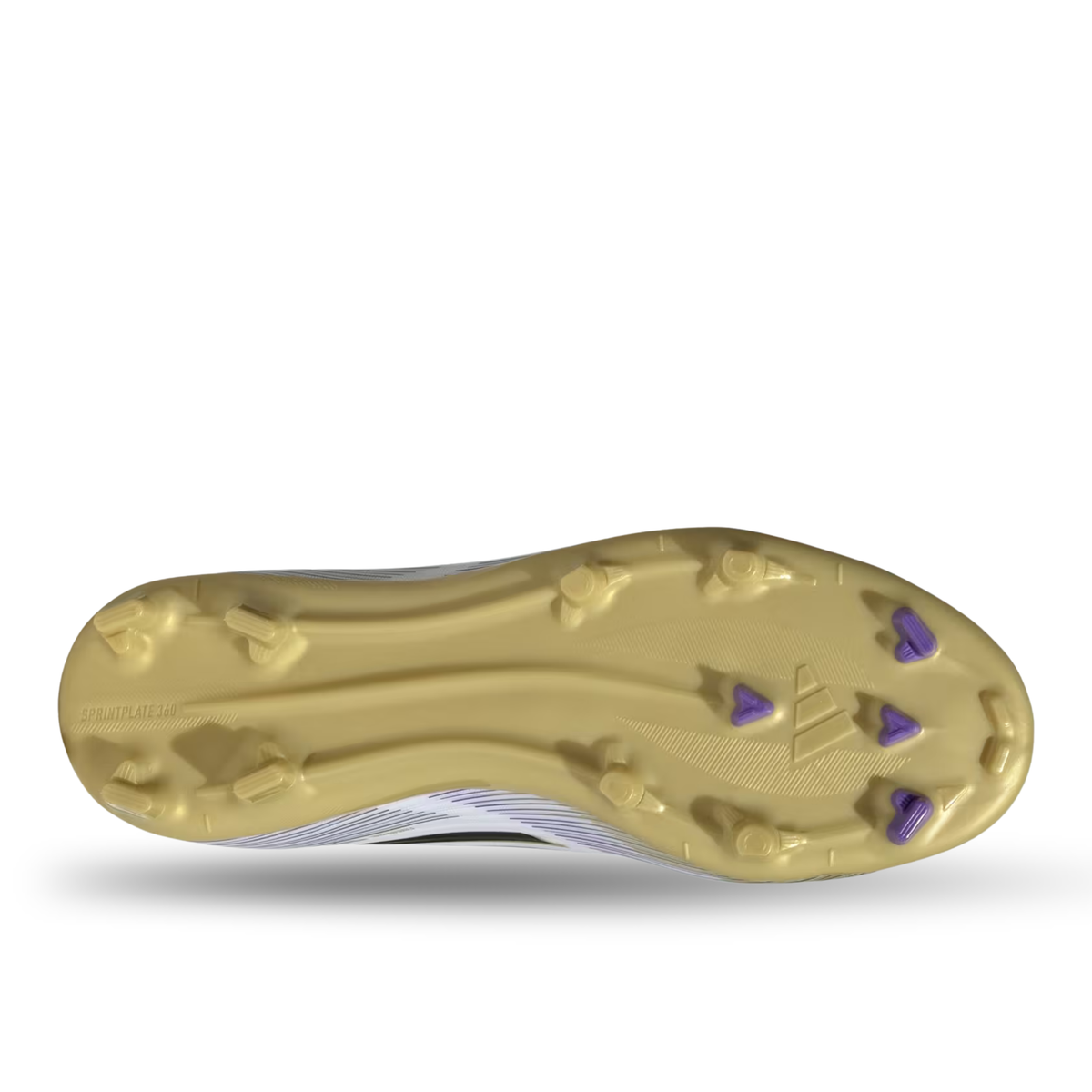 adidas Youth F50 League Firm Ground Multi Ground Jr. Soccer Cleats (White/Black/Gold Metallic)