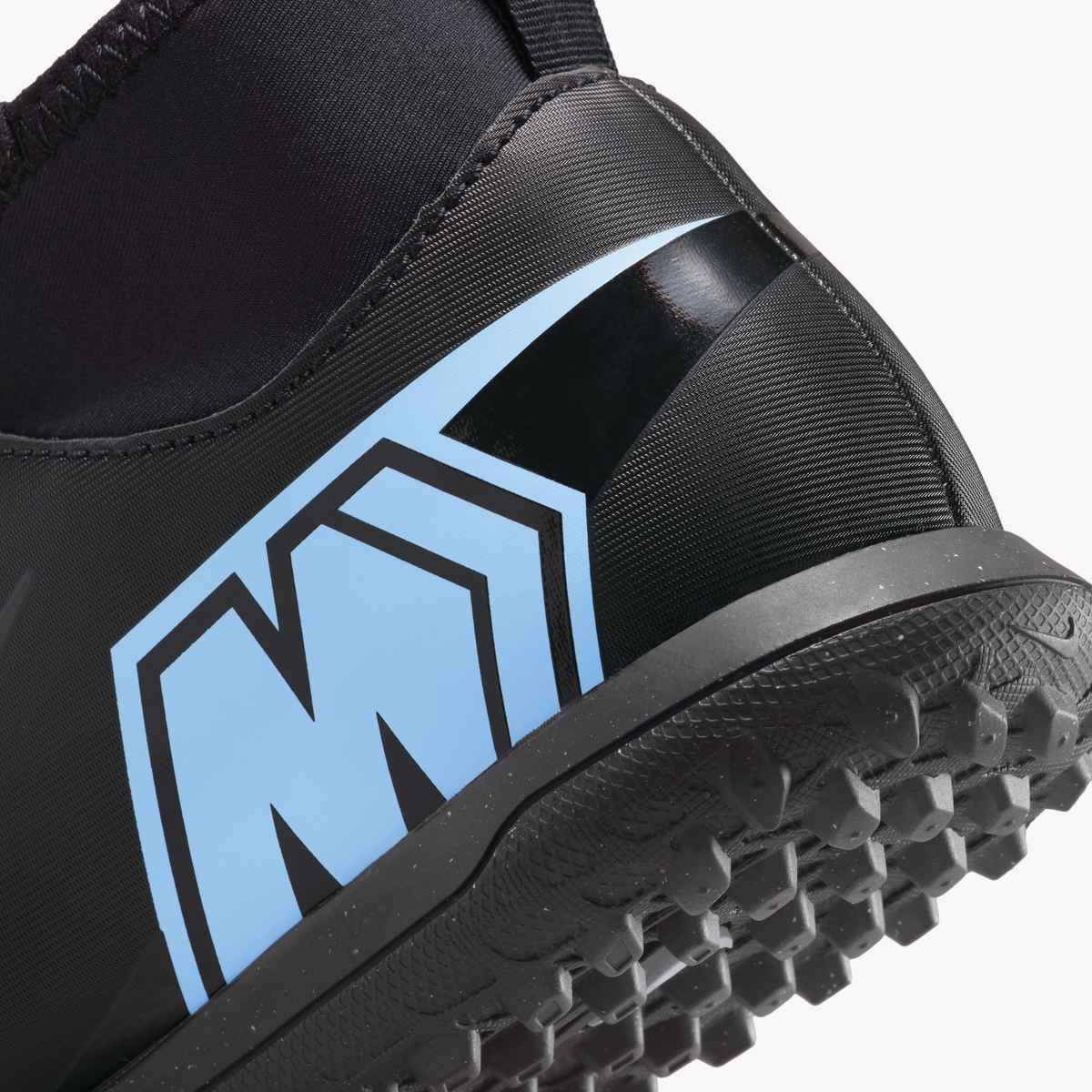Nike Youth Jr. Superfly 10 Club Turf Soccer Shoes (Black/Black)