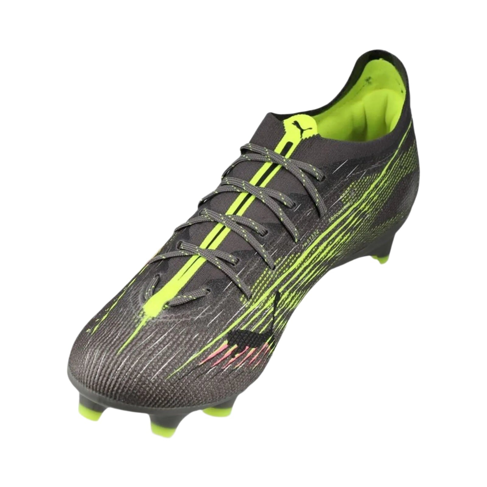 Puma Ultra 5 Pro FG/AG Soccer Cleats (Matte Aged Silver-Yellow Alert-Sun Struck)