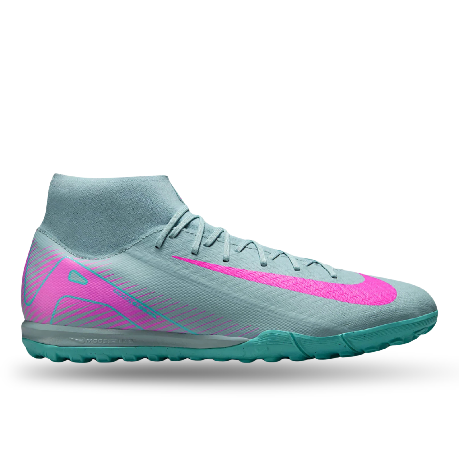 Nike Zoom Superfly 10 Academy TF Turf Soccer Shoes (Ocean Cube/Pink Blast)