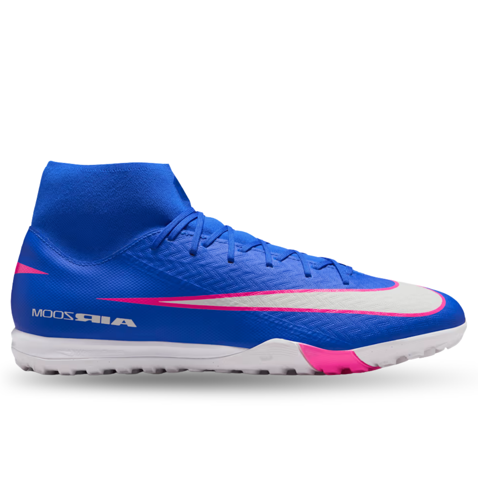 Nike Zoom Superfly 10 Academy Turf Soccer Shoes (Racer Blue/White)