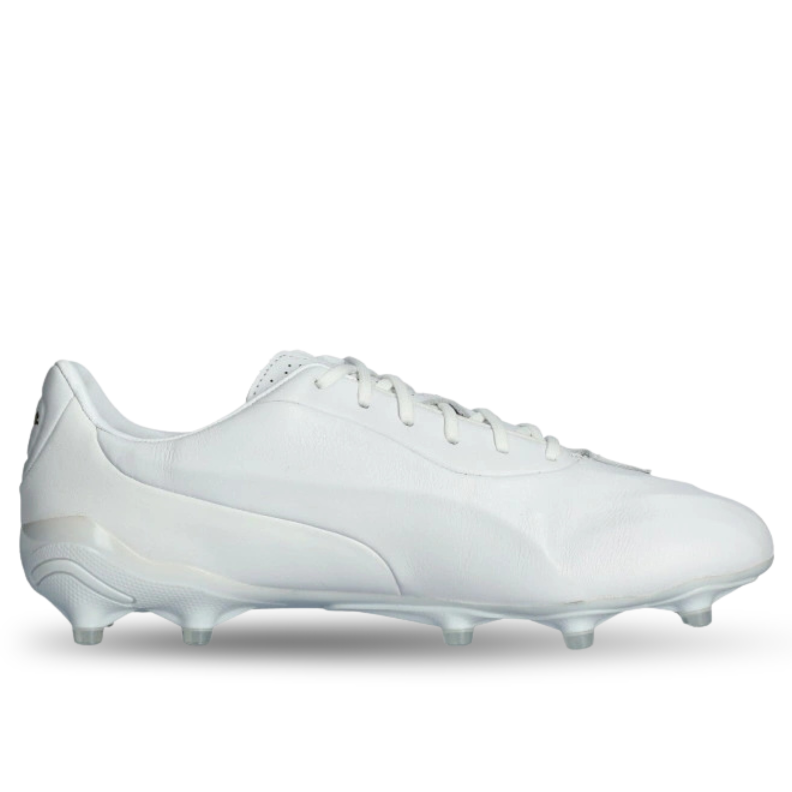PUMA King Platinum FG/AG Soccer Cleats (White/Metallic Gold/Black)