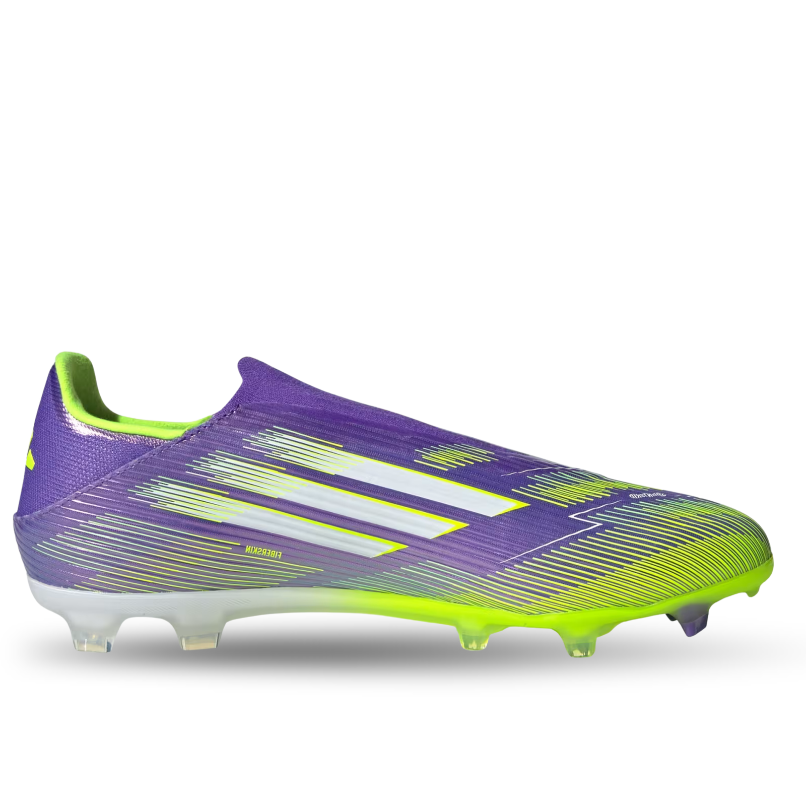 adidas F50 League Laceless FG/MG Soccer Cleats (Purple Rush/Lucid Lemon)