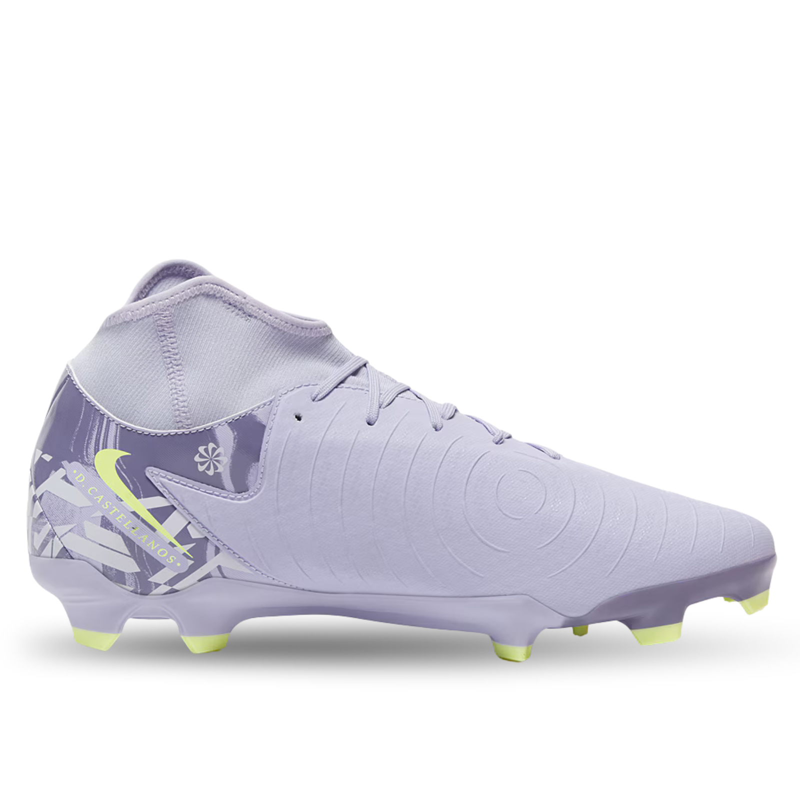 Nike United Phantom Luna II Academy FG/MG Soccer Cleats (Purple Agate/Barely Volt)