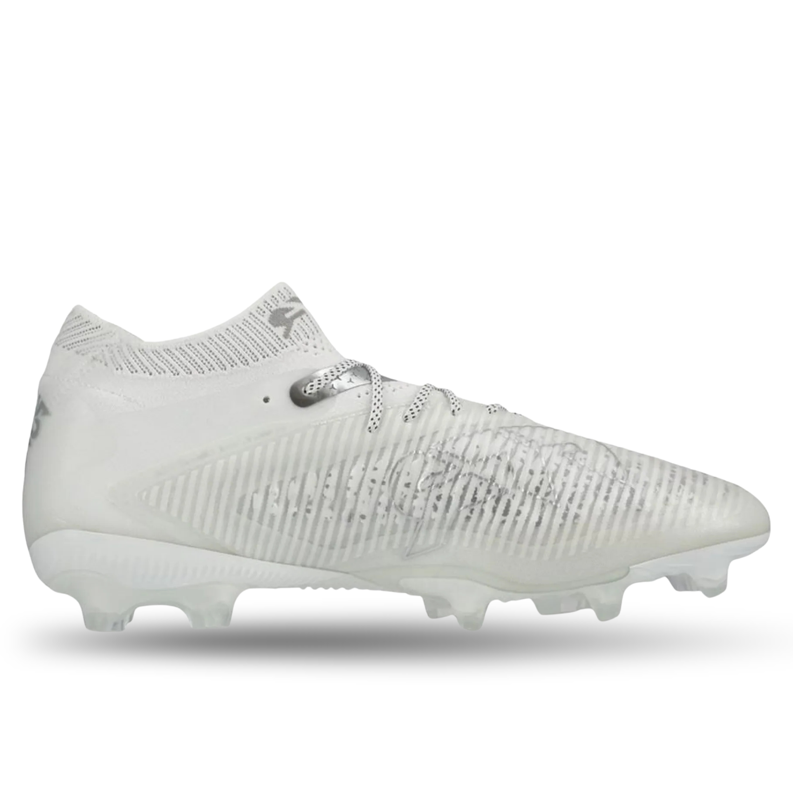 Puma Future 8 Ultimate FG Soccer Cleats (Puma White/Matte Silver)