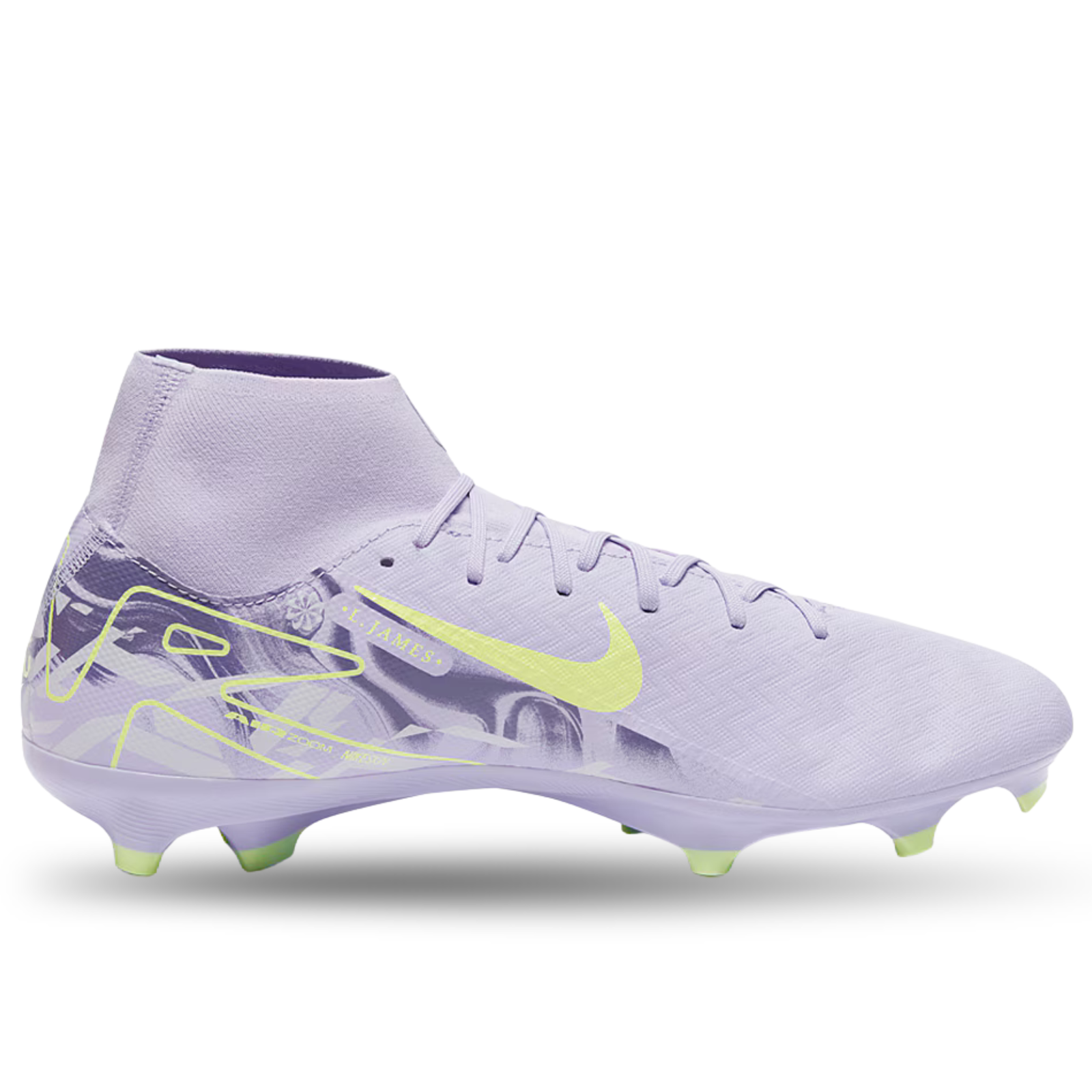 Nike United Zoom Superfly Academy FG/MG Soccer Cleats (Purple Agate/Barely Volt)