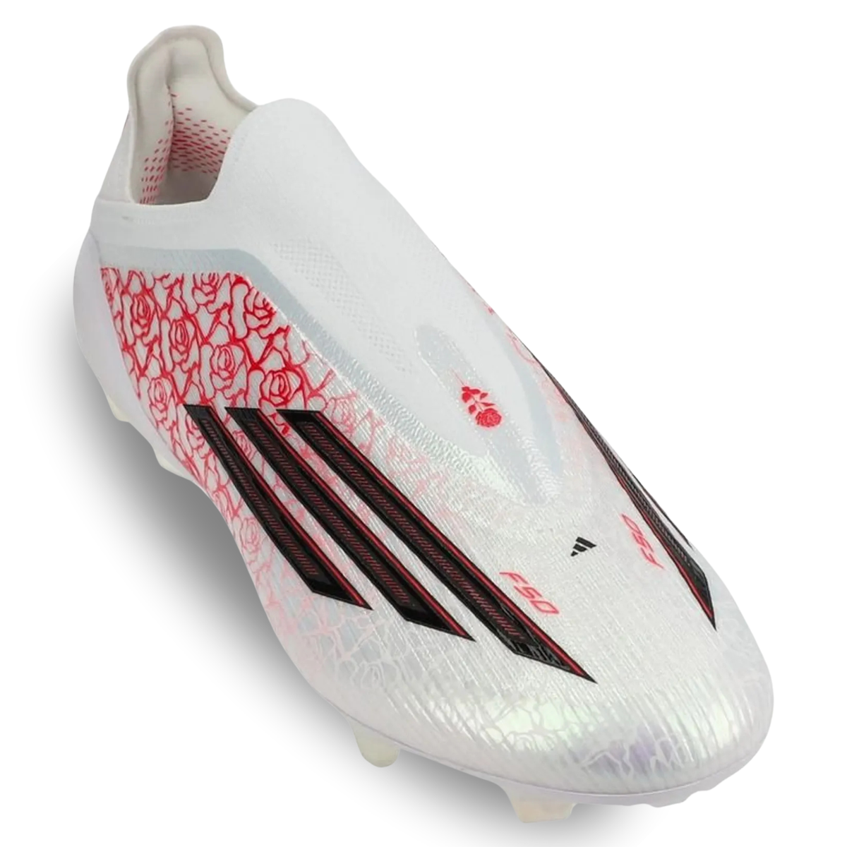 adidas LY F50 Elite LL Laceless FG Soccer Cleats (White Black Lucid Red)