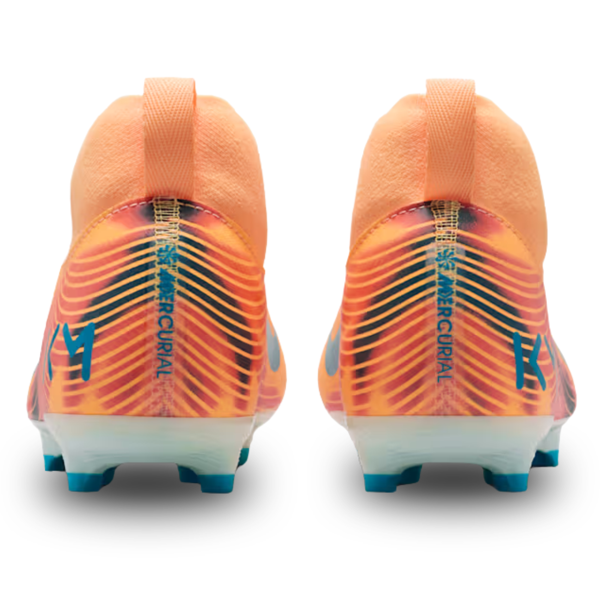 Nike Youth Junior Zoom Superfly 10 Academy Kylian Mbappe FG Soccer Cleats (Melon Tint/Neo Turq)