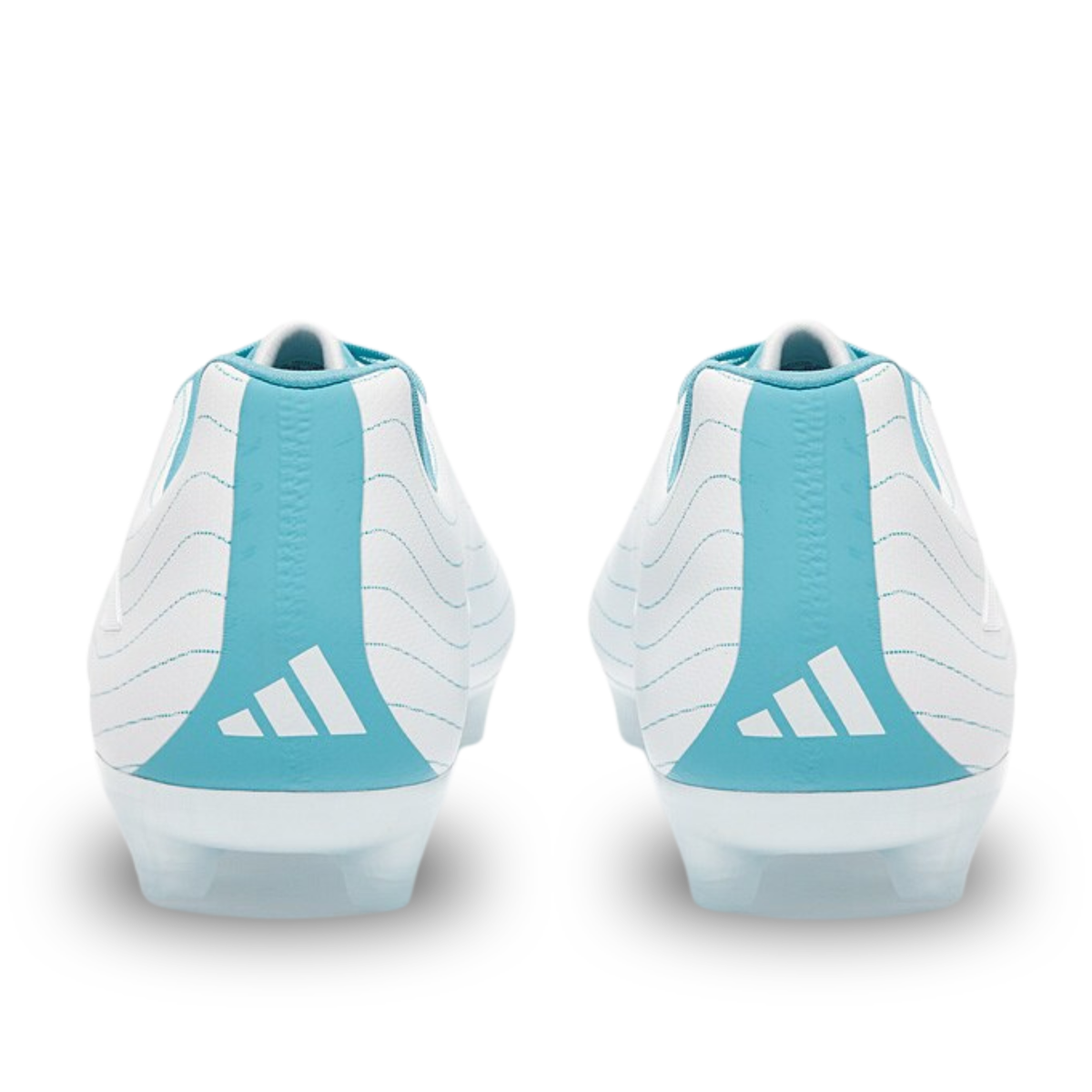 adidas Copa Pure.3 Firm Ground Soccer Cleats (White/Grey Two/Preloved Blue)