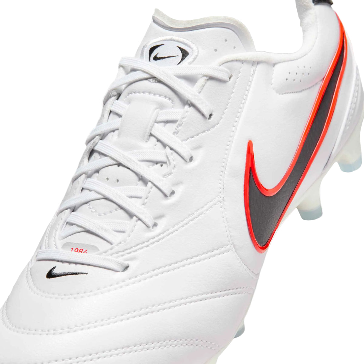 Nike Tiempo Ligera Pro FG Soccer Cleats (White/Black/Bright Crimson)