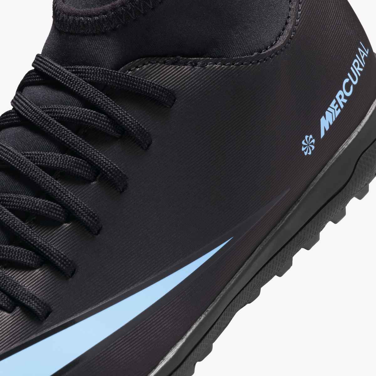 Nike Youth Jr. Superfly 10 Club Turf Soccer Shoes (Black/Black)