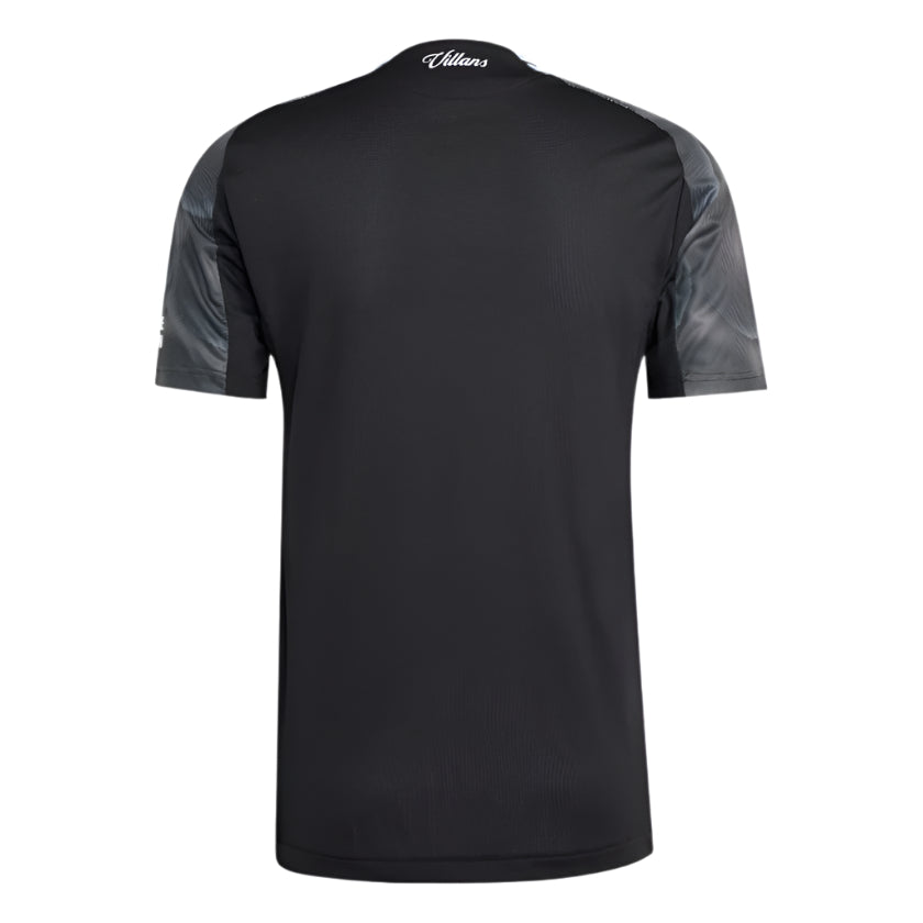 adidas Aston Villa 25/26 Authentic Away Jersey (Black/Global Blue)