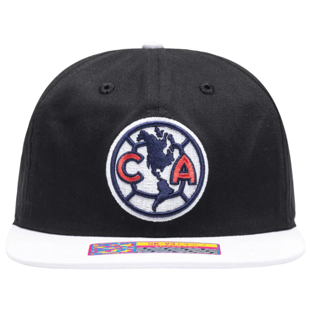 Fan Ink Club America Swingman Snapback Hat (Black/White)