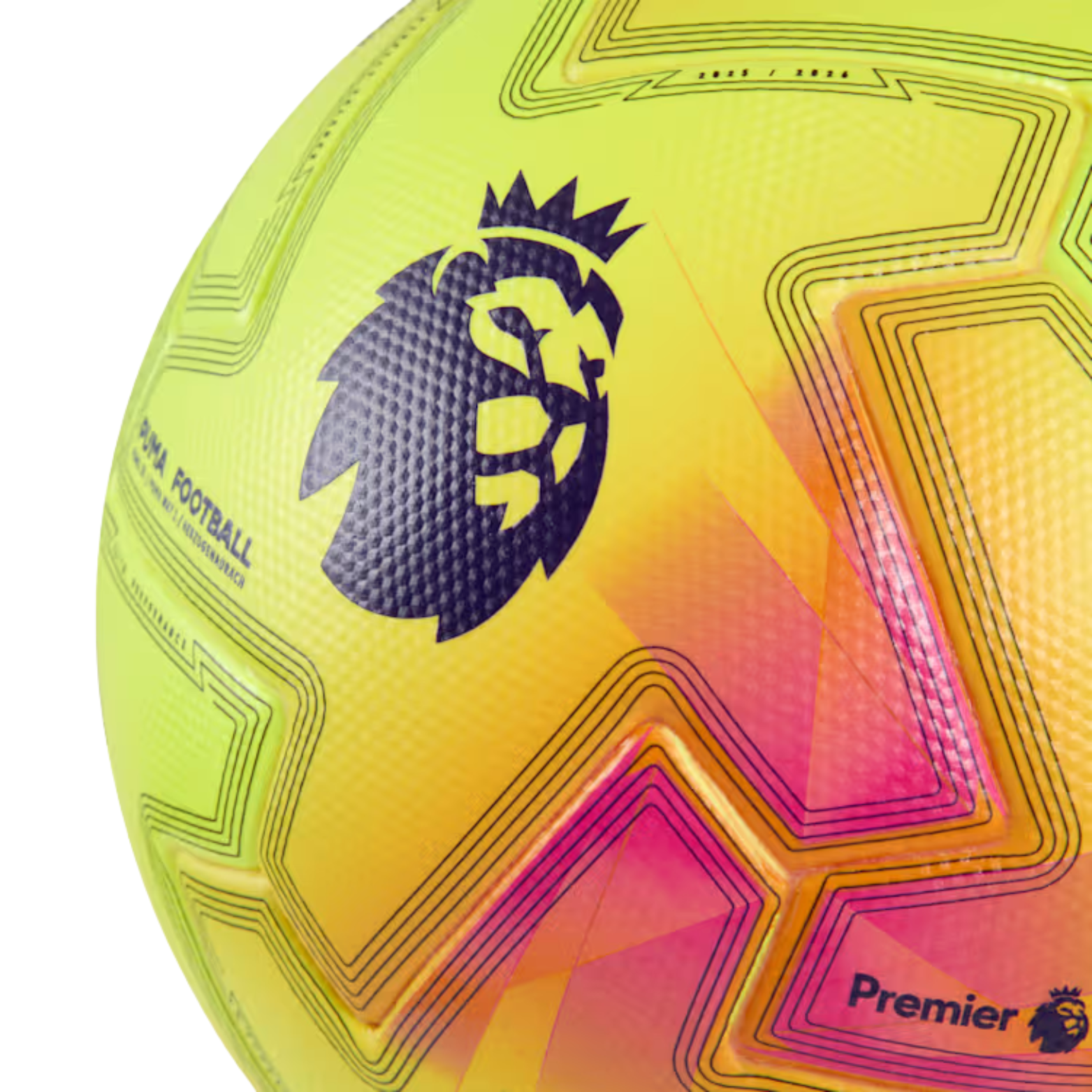 PUMA Premier League 25/26 Orbita Ultimate Lights Soccer Match Ball – Official Edition (Fluo Yellow/Multi)