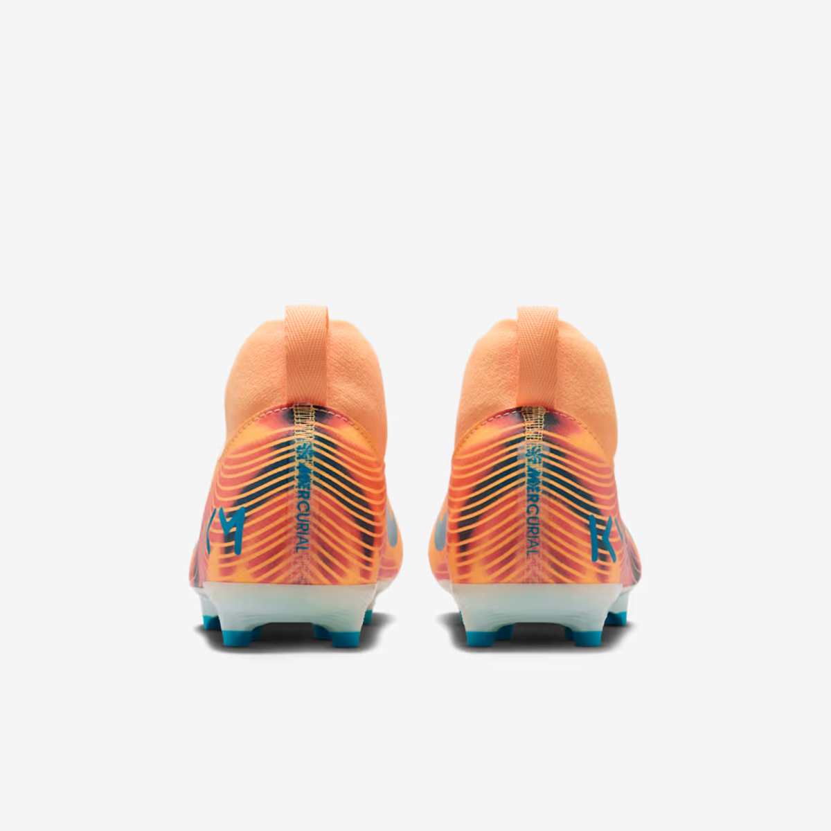 Nike Youth Junior Zoom Superfly 10 Academy Kylian Mbappe FG Soccer Cleats (Melon Tint/Neo Turq)