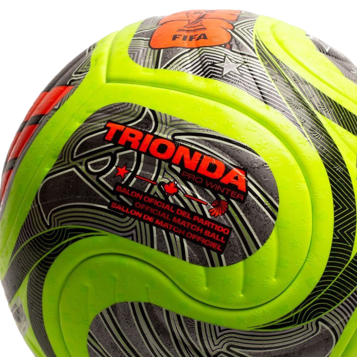 adidas FIFA World Cup 26 Trionda Pro OMB Winter Soccer Ball (Lucid Lemon/Black/Metallic Silver)