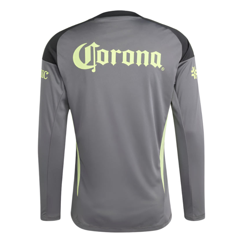 adidas Club América 25/26 Long Sleeve Goalkeeper Jersey (Black/Grey/Lime Green)