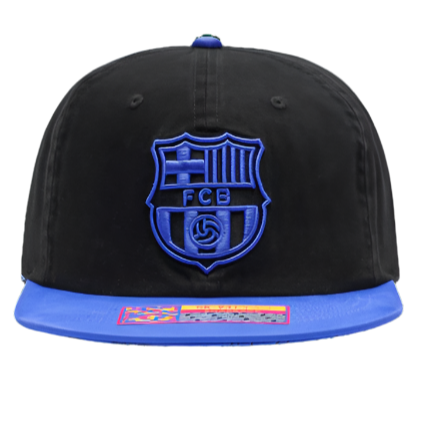 Fan Ink Barcelona Wander Snapback Adjustable Hat (Black/Blue)