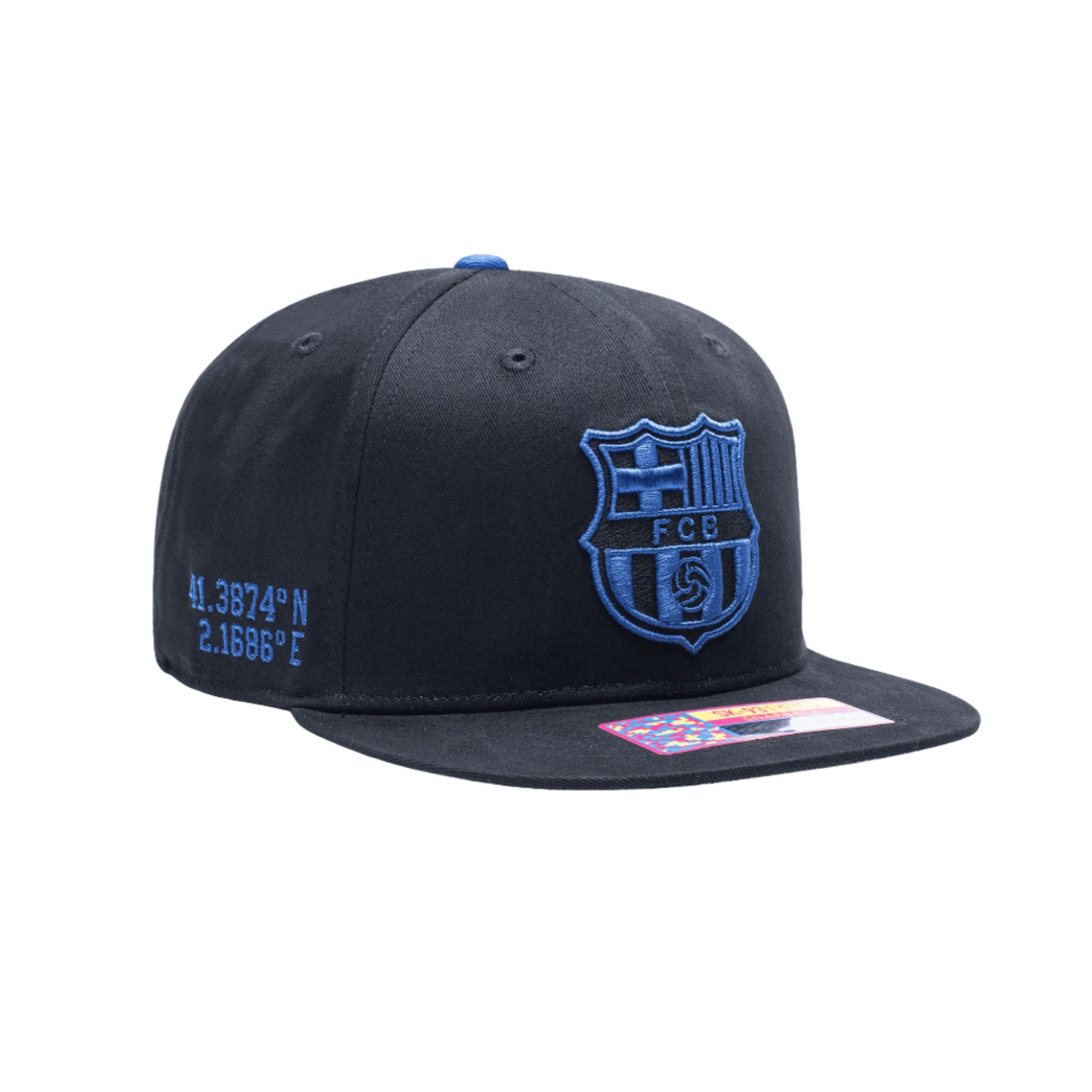 Fan Ink Manchester City Locale Snapback Adjustable Hat (Black/Blue)