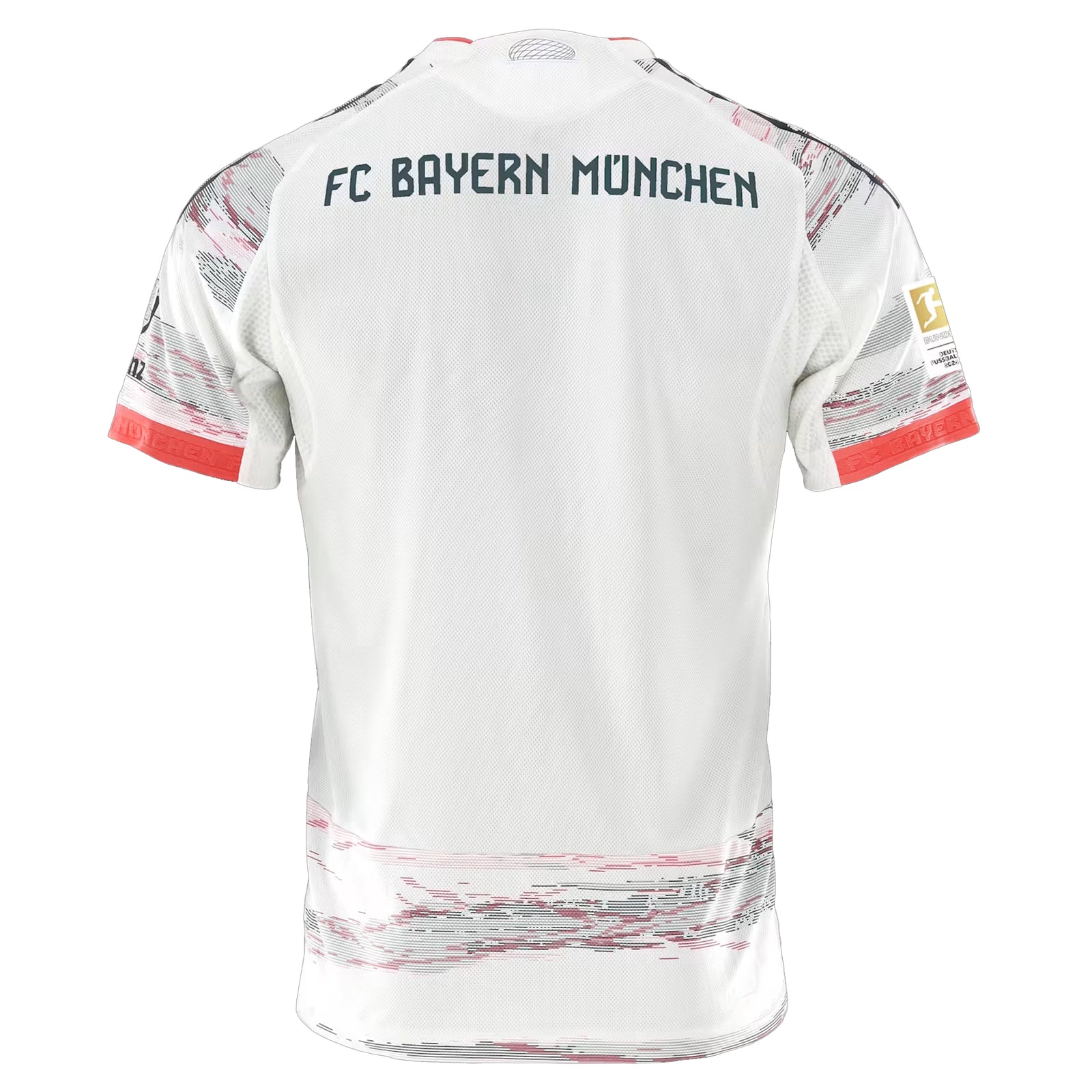 adidas Bayern Munich Authentic Away Jersey 25/26 w/ Sponsor + Meister Bundesliga Patch (White/Red)