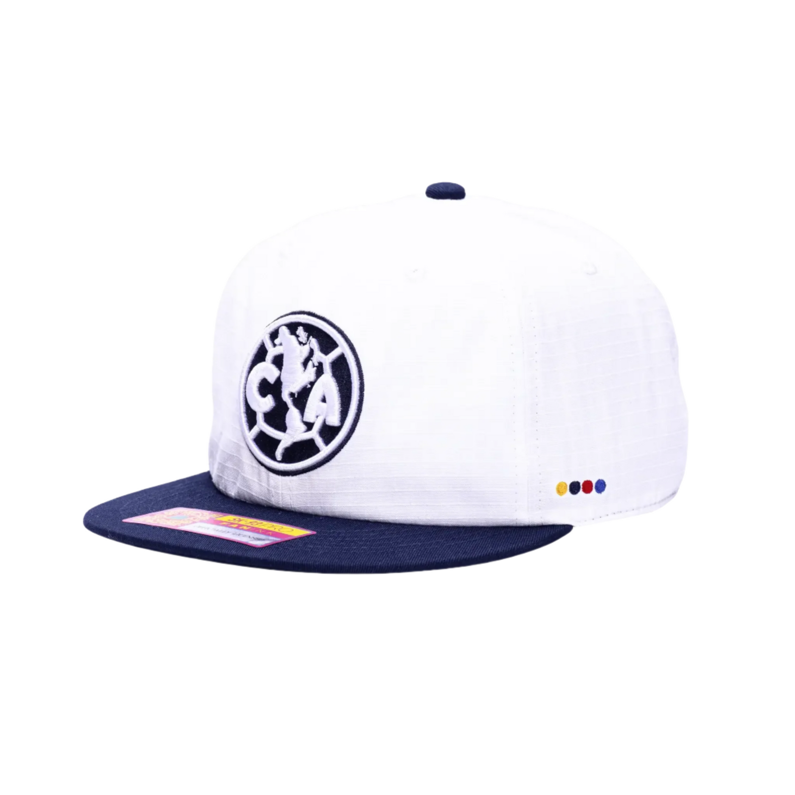 Fan Ink Club America Swingman Snapback Hat (White/Navy)