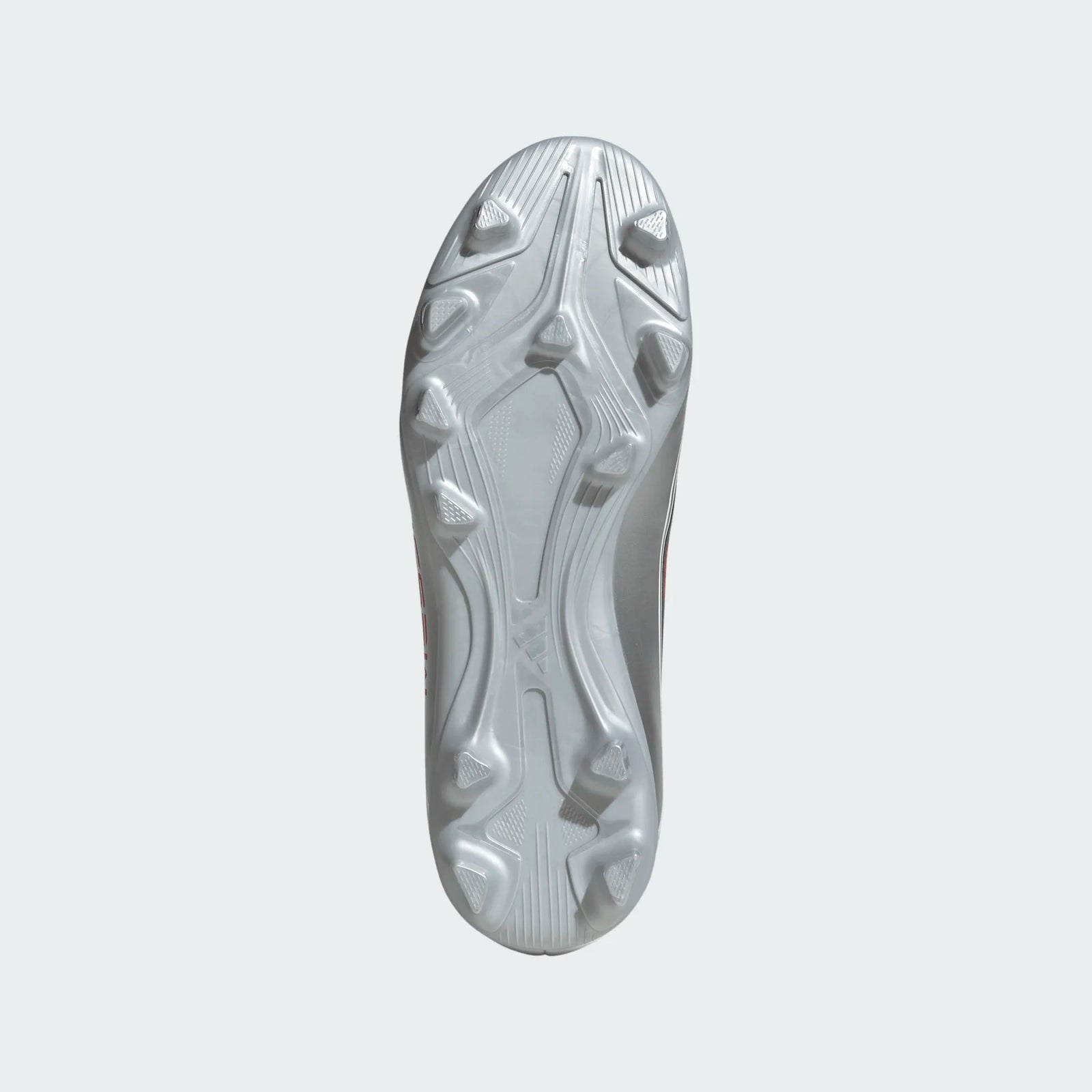 adidas Youth F50 Messi Club FG/MG Junior Soccer Cleats (White/Lucid Red/Silver Metallic)