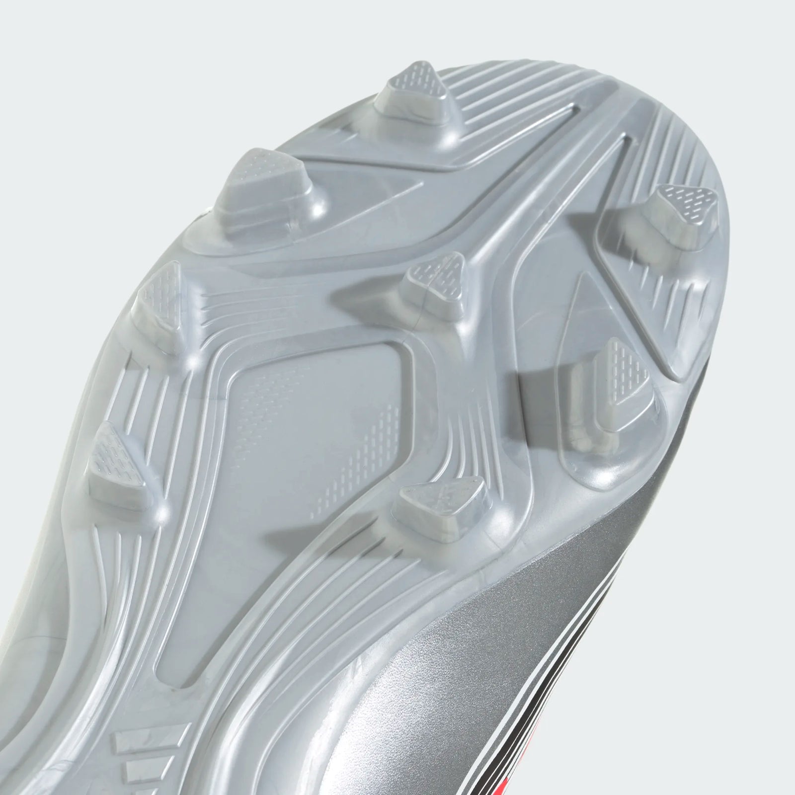 adidas Youth F50 Messi Club FG/MG Junior Soccer Cleats (White/Lucid Red/Silver Metallic)