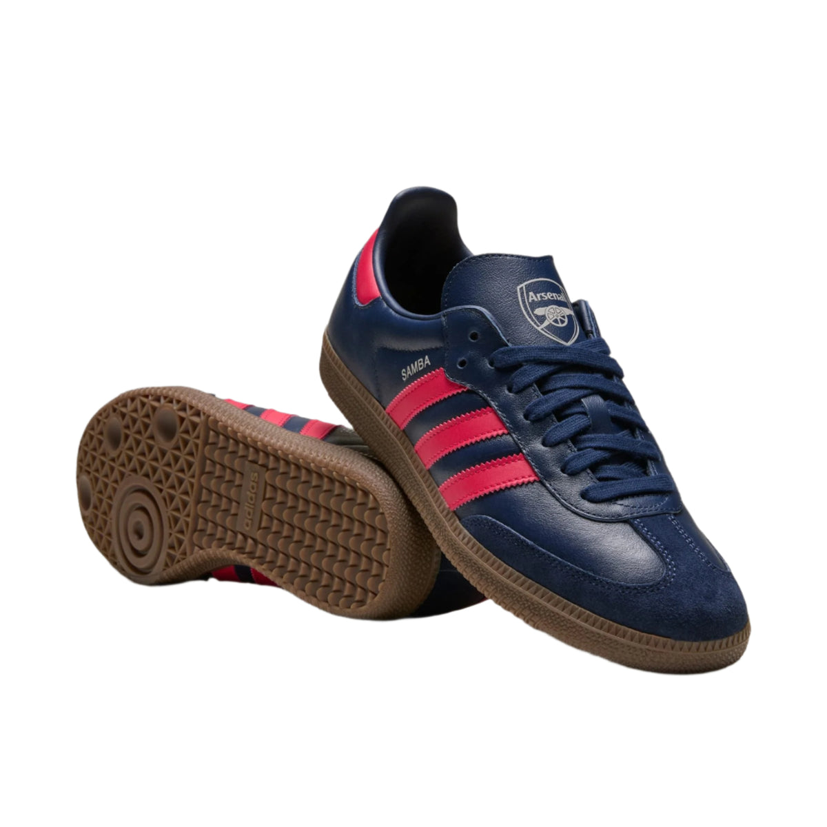 adidas Arsenal Samba Indoor Soccer Shoes (Indigo/Red/Gum)