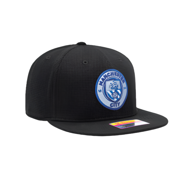 Fan Ink Manchester City Club Ink Snapback Adjustable Hat (Black/Blue)
