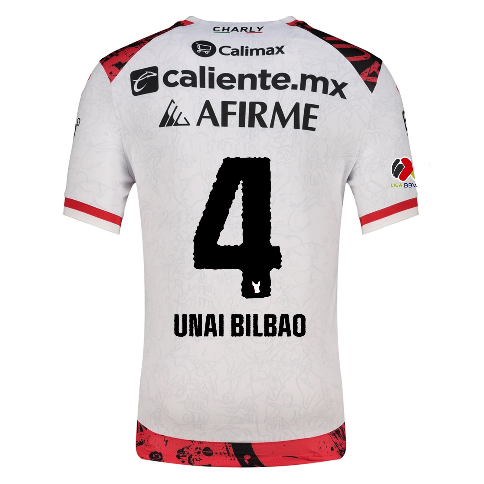 Charly Unai Bilbao Men's Xolos De Tijuana Away Jersey 25/26 w/ BBVA MX Patch (White)