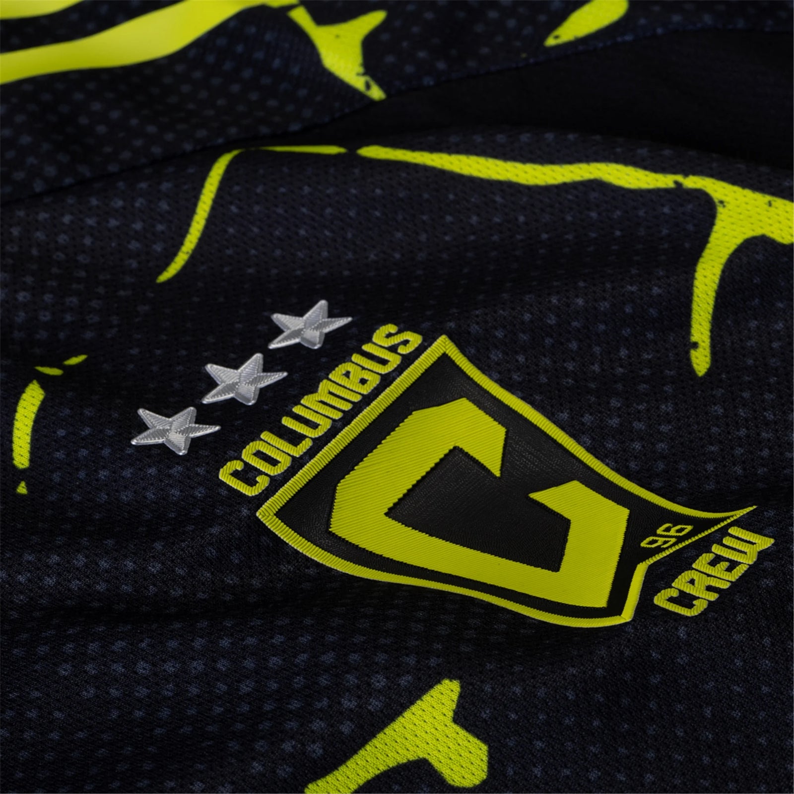 adidas Andrés Herrera Columbus Crew Authentic Away Jersey w/ MLS Patches 25/26 (Black/Yellow)