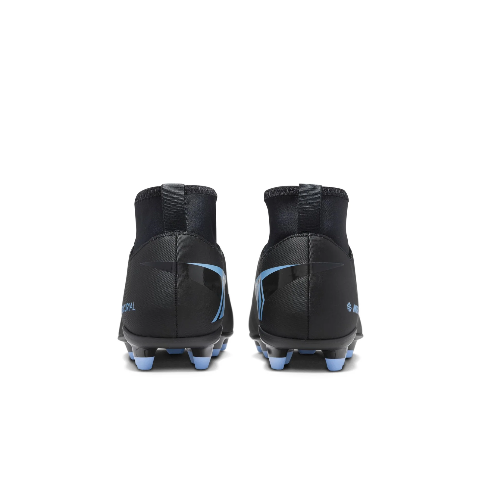 Nike Jr. Superfly 10 Club Firm Ground/Multi-Ground Soccer Cleats (Black/Ice Blue)