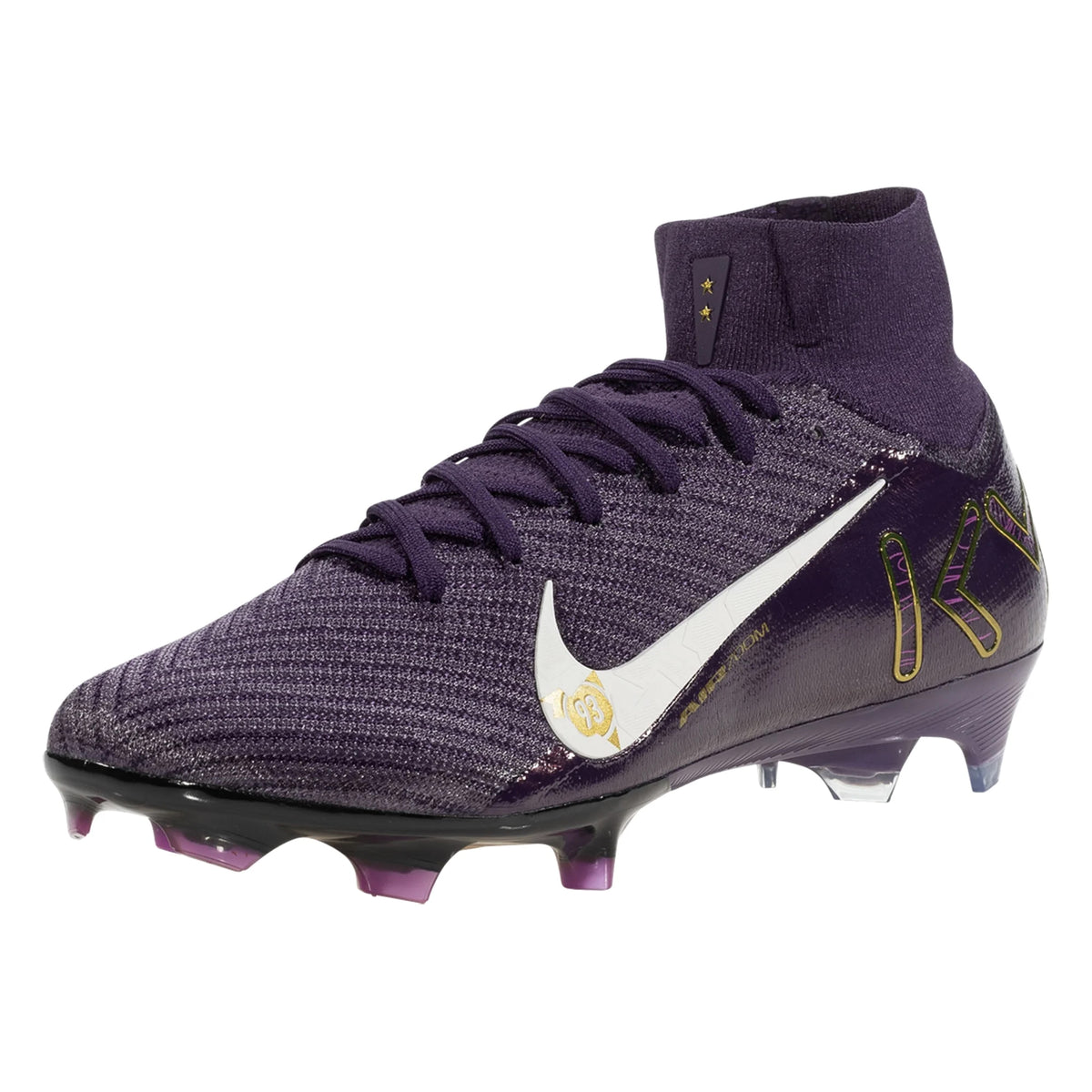 Nike Zoom Superfly 10 Elite Kylian Mbappe KM FG Soccer Cleats (Grand Purple/Pale Ivory)