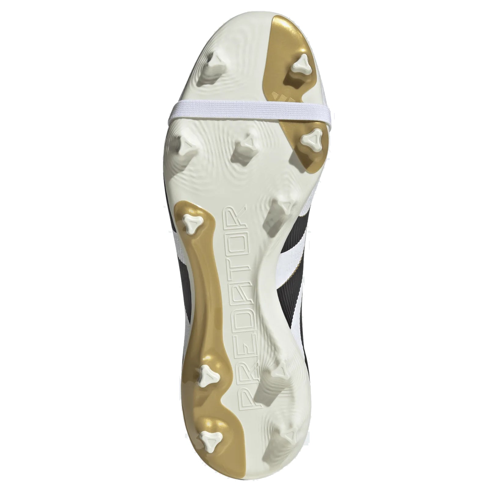 adidas Predator League FT Fold Tongue FG/MG Soccer Cleats (White/Black/Gold Metallic)