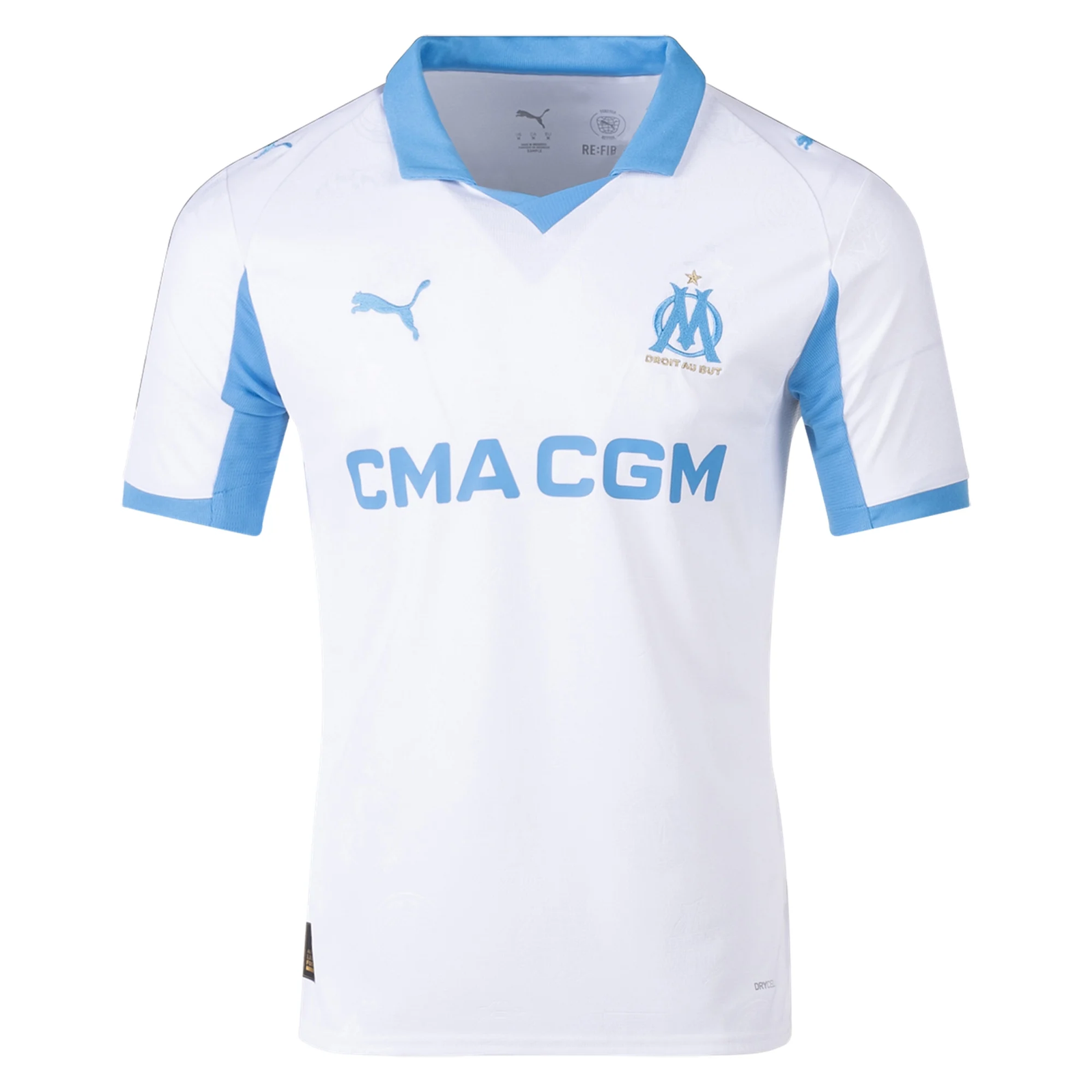 Puma Men's Marseille Home Jersey 25/26 (White/Blue)