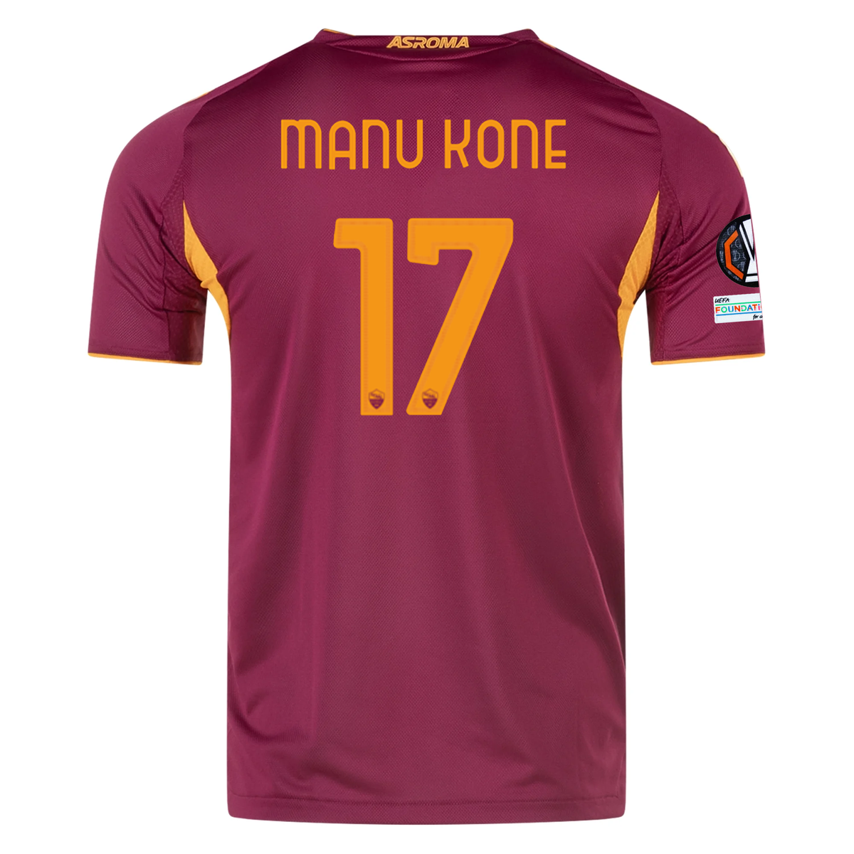 adidas Roma Authentic Manu Koné Home Jersey w/ Europa League Patches 25/26 (Burgundy)