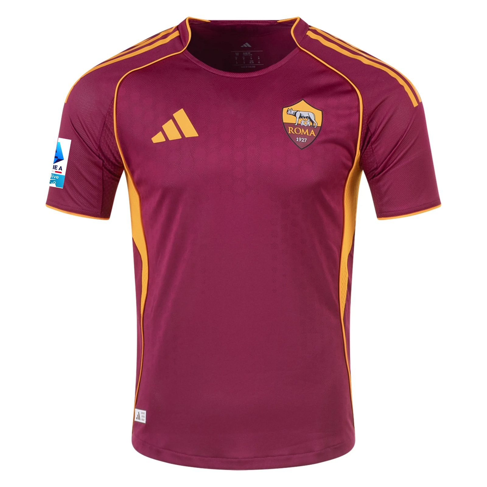 adidas Roma Authentic Wesley França Home Jersey w/ Serie A Patch 25/26 (Burgundy)