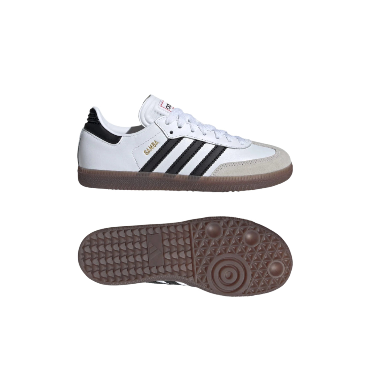adidas Youth Jr. Samba Soccer Shoes (White/Black)
