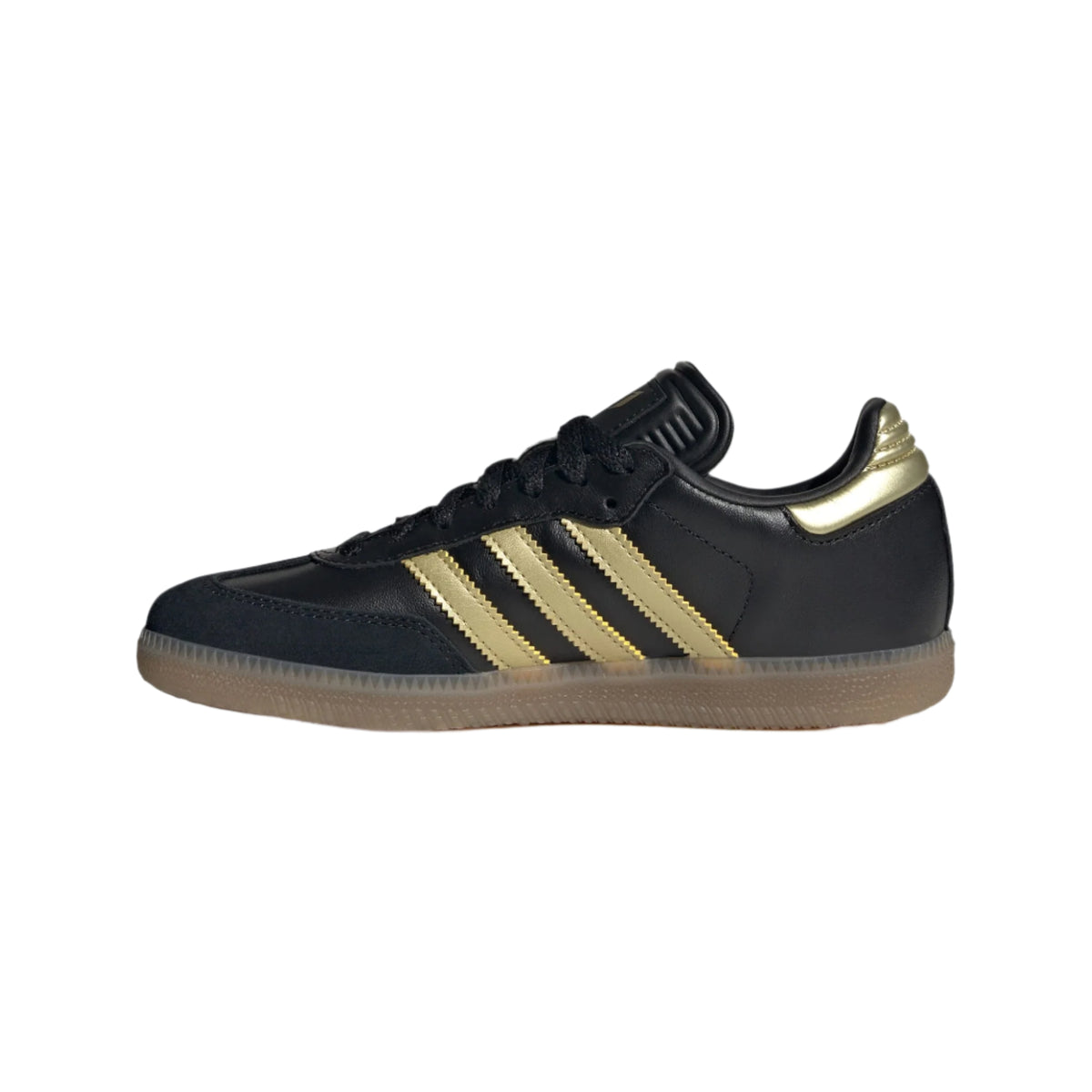 adidas Youth Jr Samba Messi J Indoor Shoes (Black/Gold Metallic/Gum)