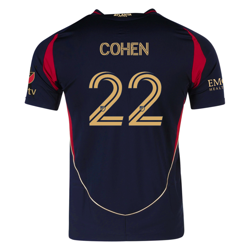 adidas Josh Cohen Atlanta United Authentic Home Jersey w/ MLS Patches 25/26 (Red/Black)