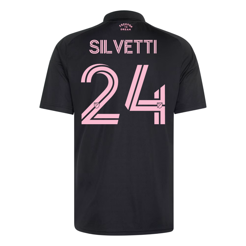 adidas Men's Silvetti Inter Miami CF 26/27 Away Jersey (Black/Pink)