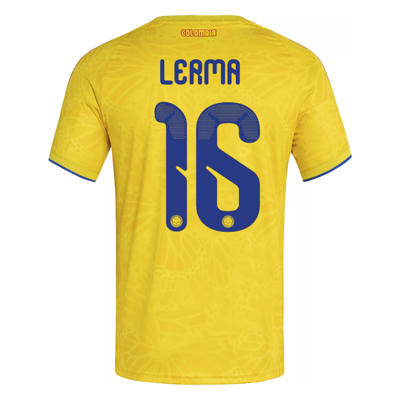 adidas Men's Lerma Colombia 2026 Authentic Home Jersey (Impact Yellow)