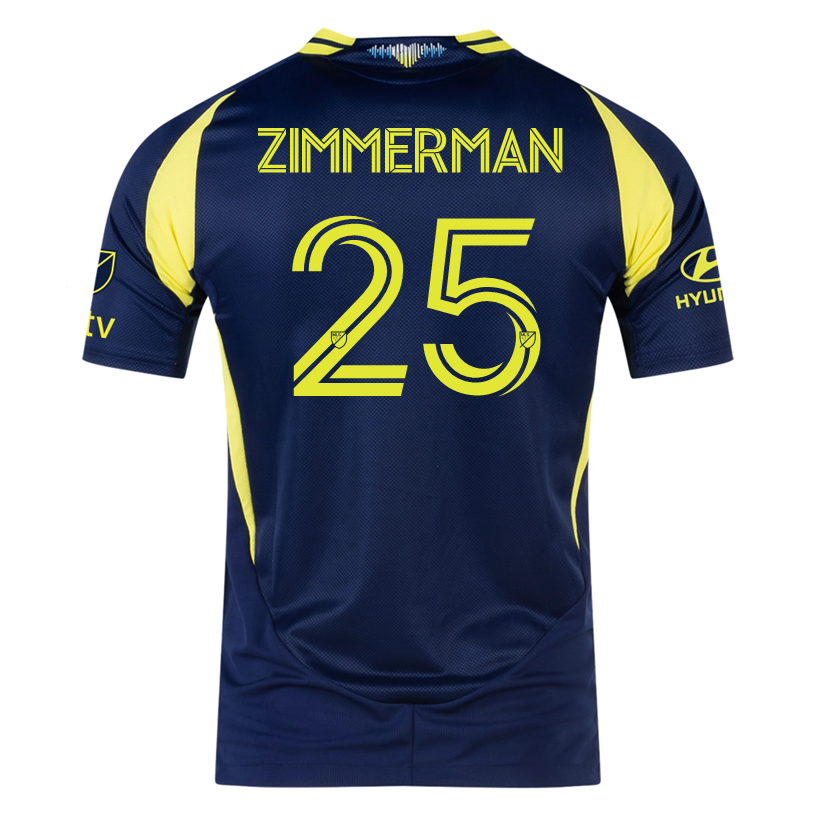 adidas Nashville Authentic Walker Zimmerman Away Jersey w/ MLS + Apple TV 25/26 (Tena Blue)