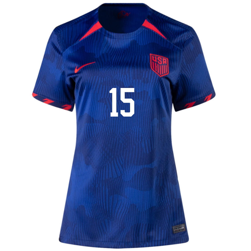 Nike Womens United States Max ArfstenAway Jersey 23/24 (Hyper Royal/Loyal Blue)